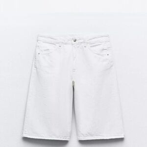 Zara White Jean Shorts for Women